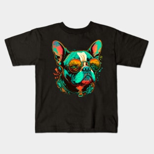 French Bulldog In Sunglassess Kids T-Shirt